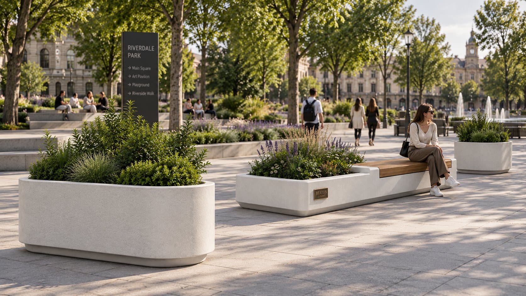 Mobilier urbain Beaton en espace public