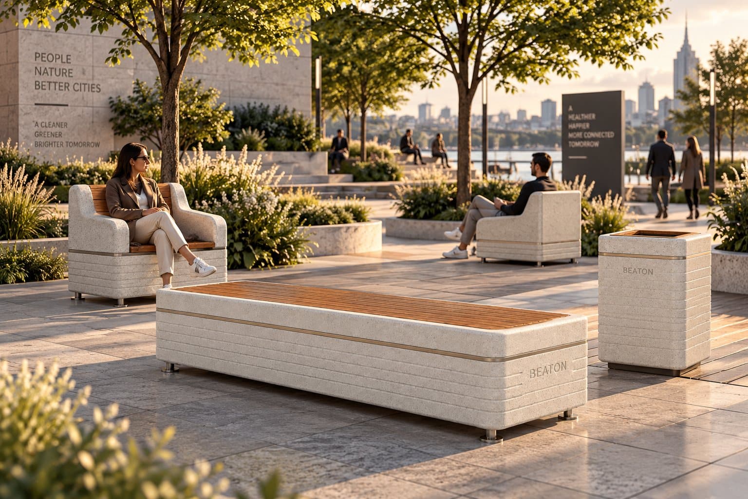 Mobilier urbain Beaton en espace public