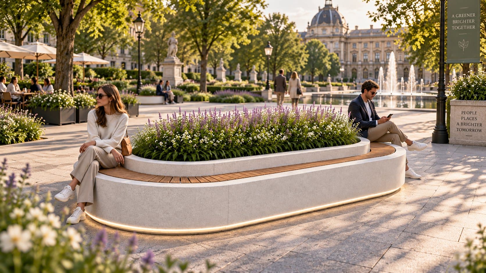 Mobilier urbain Beaton en espace public