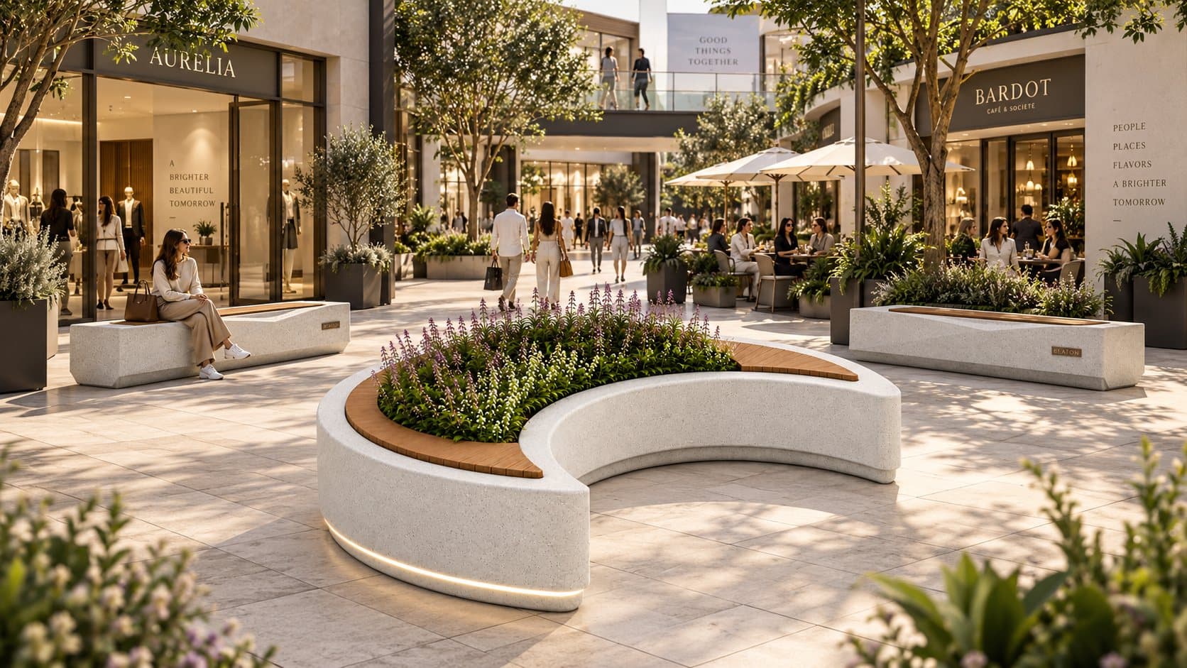 Mobilier urbain Beaton en espace public