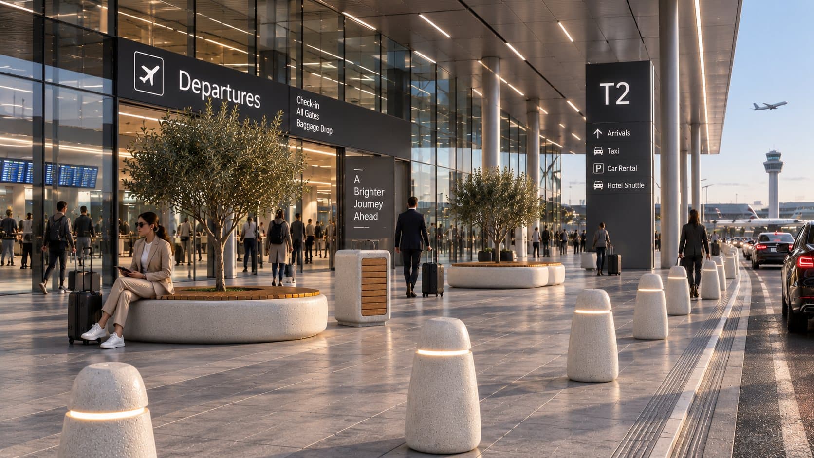 Mobilier urbain Beaton en aéroports et transports